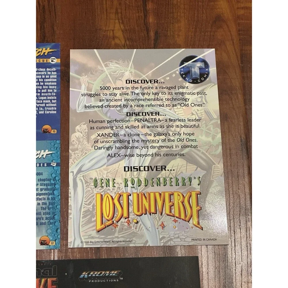Lot of (5) 1990’s Oversized Promo Trading Cards - Baywatch, Waterworld, Batman +